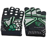 Handschuhe in Schwarz Grün