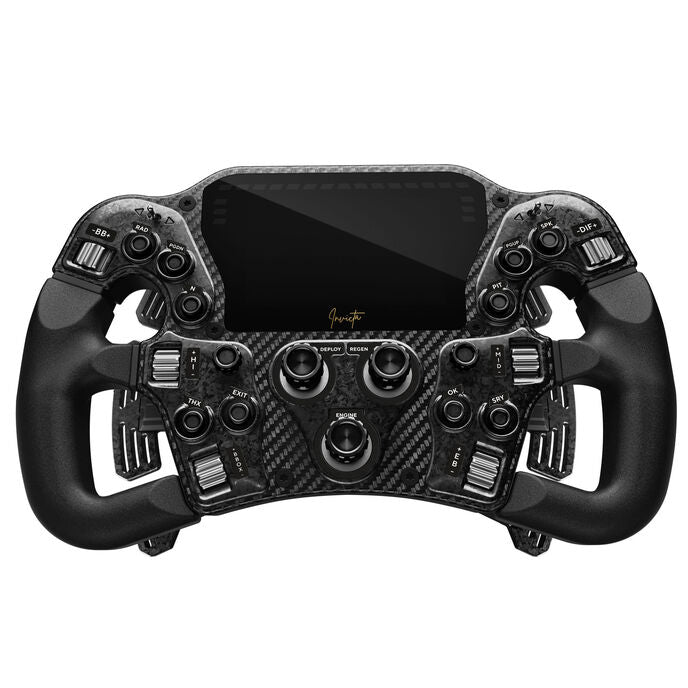 Asetek SimSports Invicta Formula Steering Wheel, 4.3-inch LCD, USB-C - Black on Black Edition