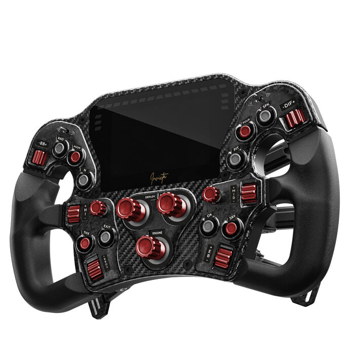 Asetek SimSports Invicta Formula Steering Wheel, 4.3-inch LCD, USB-C - Red on Black Edition