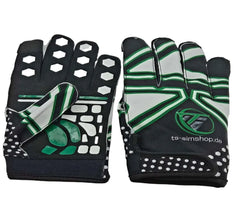 Handschuhe in Schwarz Grün