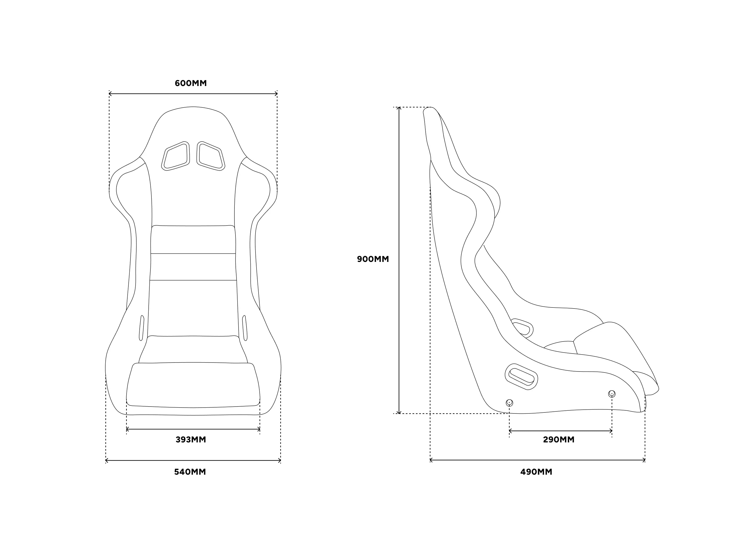 MTC-S1 SimRacing Seat with integrated MTC-P Extreme Haptics